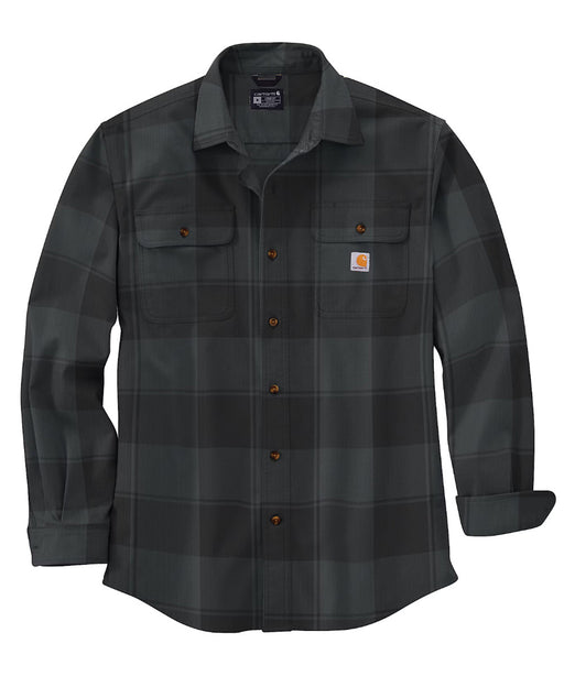 Carhartt Men's Loose Fit Heavyweight Flannel Shirt - Black at Dave's New York