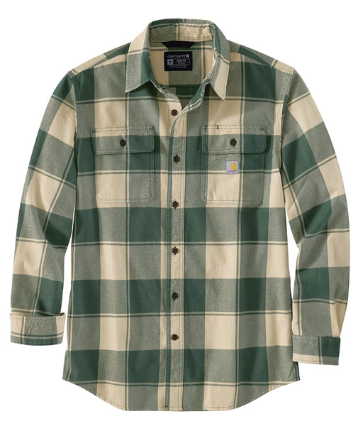 Carhartt Men's Loose Fit Heavyweight Flannel Shirt - Frosted Balsam/Oatmilk at Dave's New York