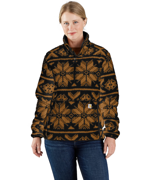 Carhartt Women's Fleece Pullover Jacket - Black Fairisle at Dave's New York