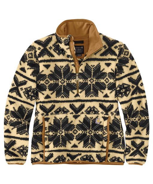 Carhartt Women's Fleece Pullover Jacket - Oat Milk Fairisle at Dave's New York