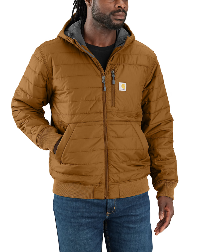 ジャケット・アウター Carhartt Jacket Carhartt Men's Insulated Hooded Jacket - Carhartt Brown — Dave's