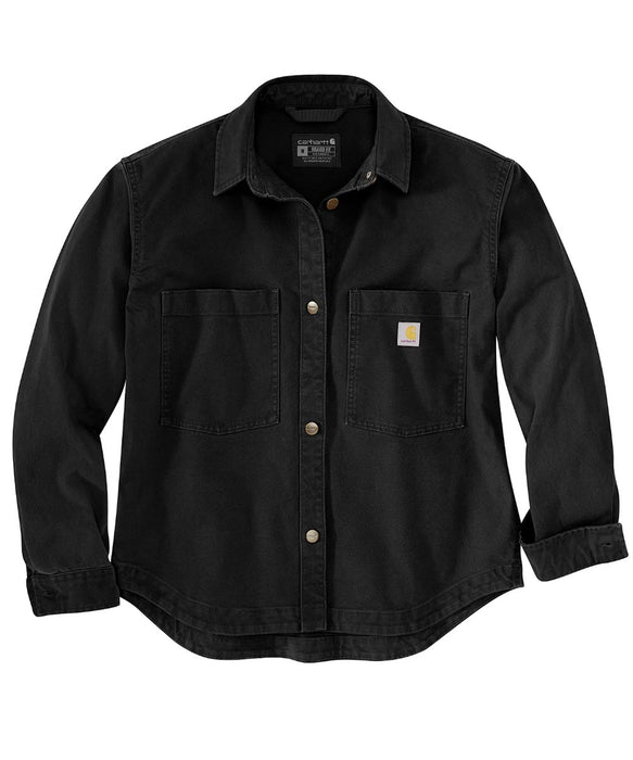 Carhartt Women's Heavyweight Duck Overshirt - Black at Dave's New York