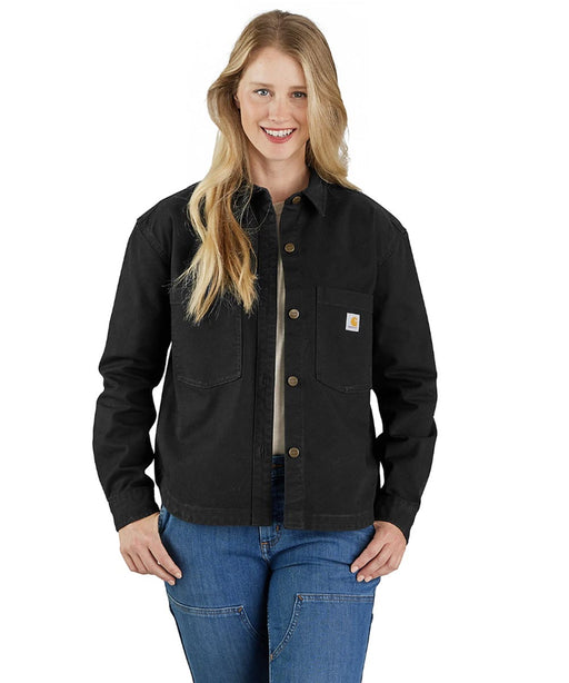 Carhartt Women's Heavyweight Duck Overshirt - Black at Dave's New York