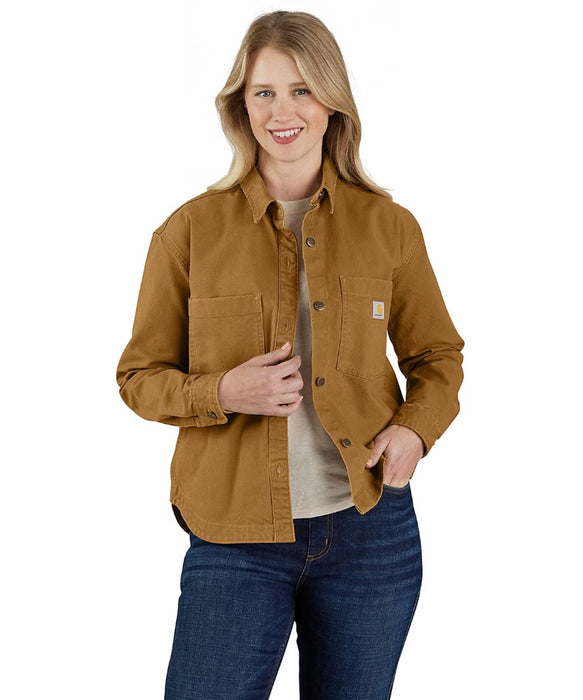 Carhartt Women's Heavyweight Duck Overshirt - Carhartt Brown at Dave's New York