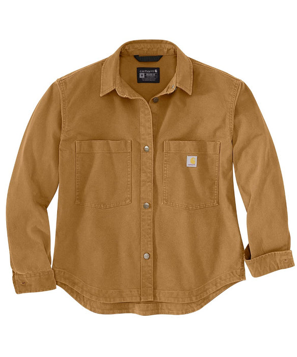 Carhartt Women's Heavyweight Duck Overshirt - Carhartt Brown at Dave's New York