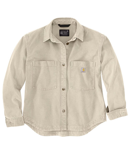 Carhartt Women's Heavyweight Duck Overshirt - Oat Milk at Dave's New York