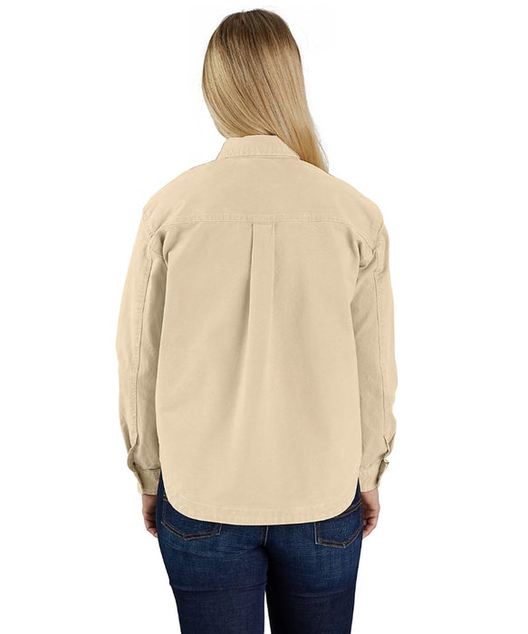 Carhartt Women's Heavyweight Duck Overshirt - Oat Milk at Dave's New York