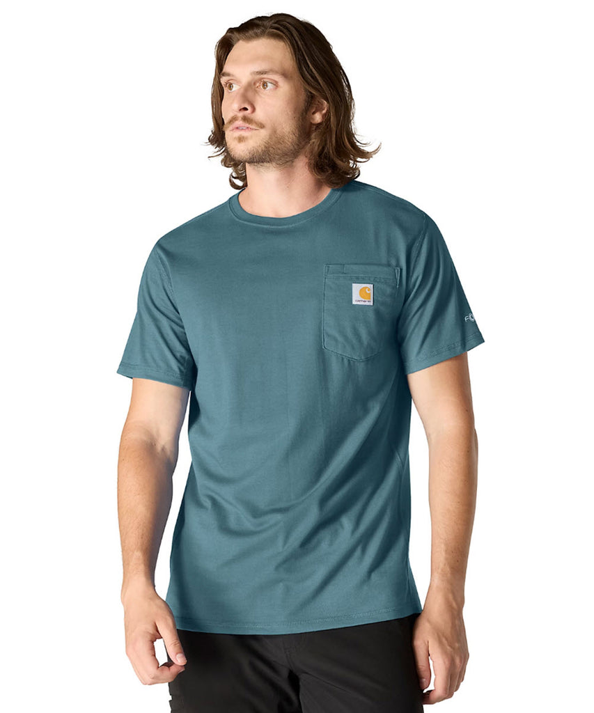 Carhartt Men's Force Short-Sleeve Pocket T-Shirt - Harbor Teal
