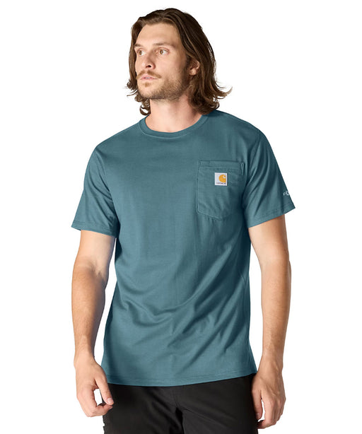 Carhartt Men's Force Short-Sleeve Pocket T-Shirt - Harbor Teal Heather at Dave's New York