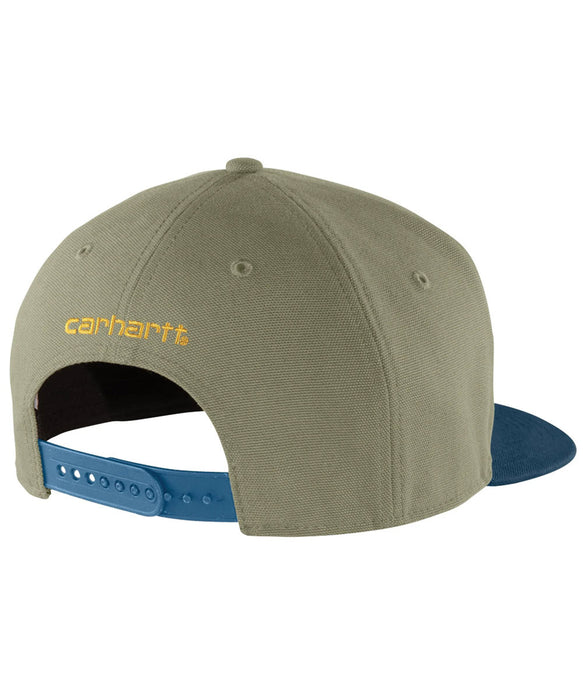 Carhartt Men's Firm Duck Flat Brim Cap - Dusty Olive at Dave's New York