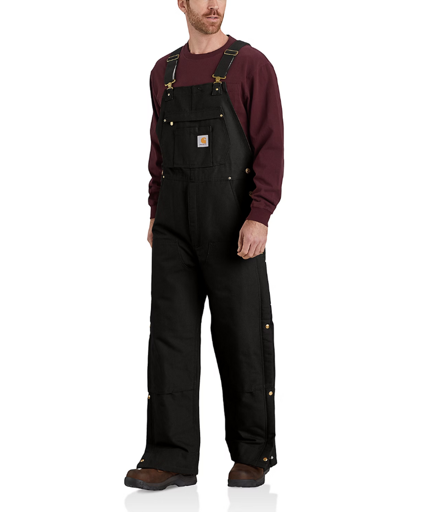 Carhartt Men's Insulated Bib Overalls - Black — Dave's New York Carhartt Men's Insulated Bib Overalls - Black — Dave's New York