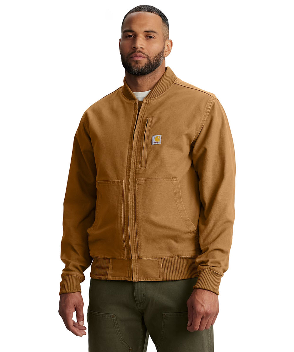 Carhartt Men's Duck Bomber Jacket - Carhartt Brown — Dave's New York