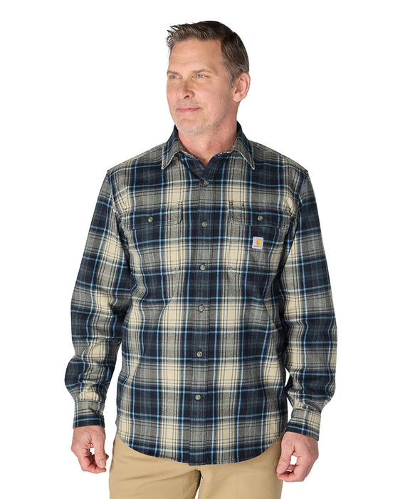 Carhartt Men's Hubbard Loose Fit Plaid Shirt - Navy at Dave's New York