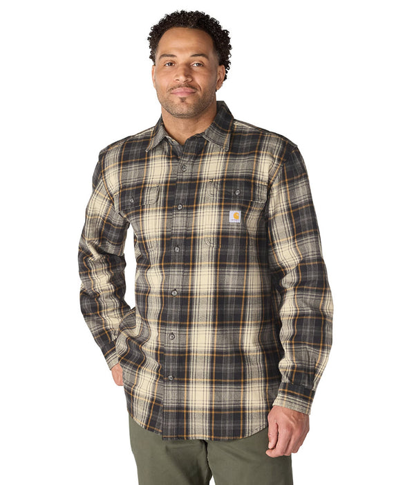 Carhartt Men's Hubbard Loose Fit Plaid Shirt - Black at Dave's New York