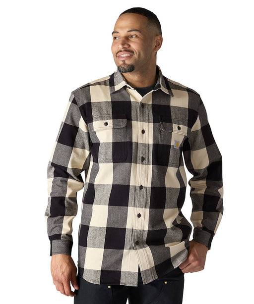 Carhartt Men's Hubbard Loose Fit Plaid Shirt - Oat Milk at Dave's New York