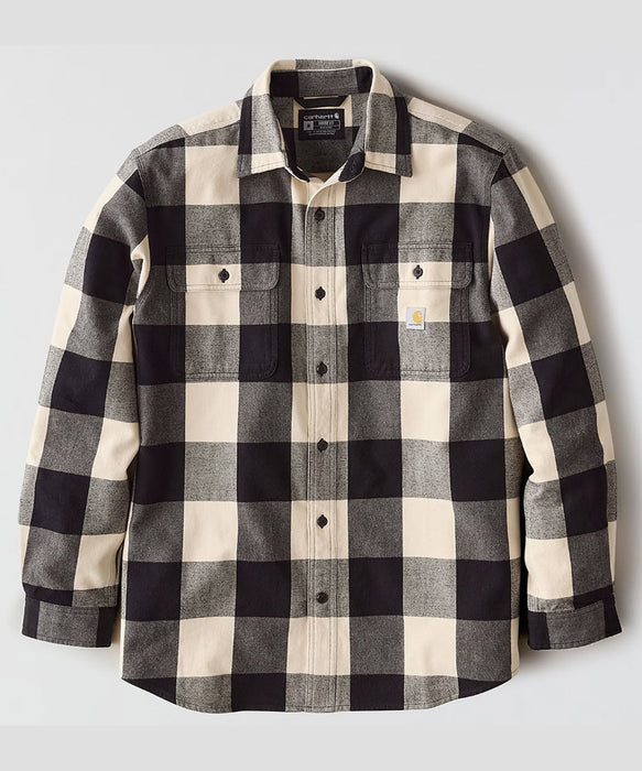 Carhartt Men's Hubbard Loose Fit Plaid Shirt - Oat Milk at Dave's New York