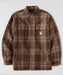 Carhartt Men's Hubbard Sherpa Lined Flannel Shirt Jac - Dark Clove at Dave's New York