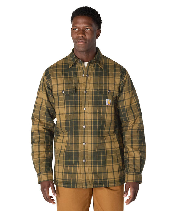 Carhartt Men's Hubbard Sherpa Lined Flannel Shirt Jac - Night Fatigue at Dave's New York