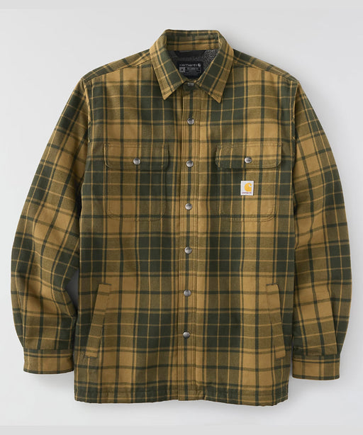 Carhartt Men's Hubbard Sherpa Lined Flannel Shirt Jac - Night Fatigue at Dave's New York