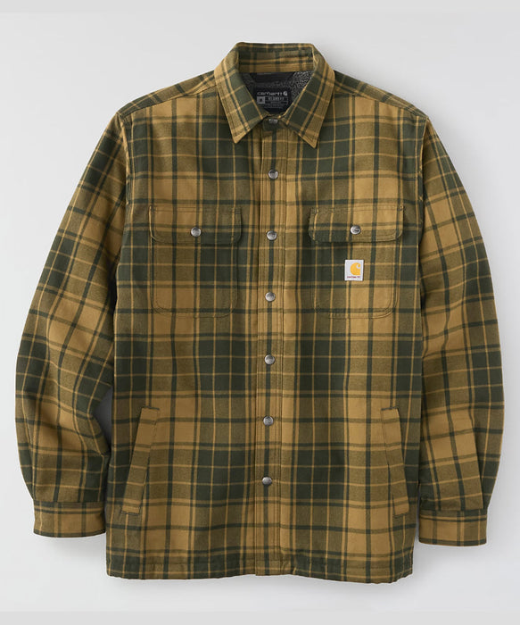 Carhartt Men's Hubbard Sherpa Lined Flannel Shirt Jac - Night Fatigue at Dave's New York