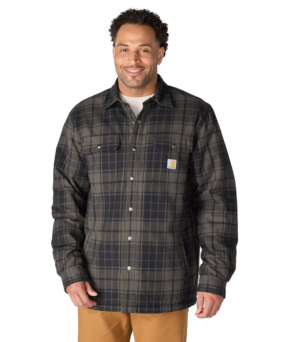 Carhartt Men's Hubbard Sherpa Lined Flannel Shirt Jac - Navy/Shadow at Dave's New York