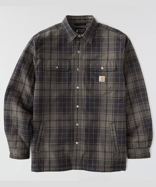Carhartt Men's Hubbard Sherpa Lined Flannel Shirt Jac - Navy/Shadow at Dave's New York