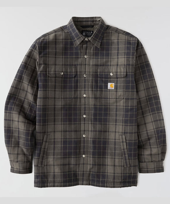 Carhartt Men's Hubbard Sherpa Lined Flannel Shirt Jac - Navy/Shadow at Dave's New York