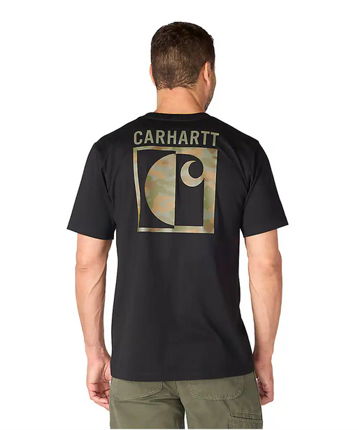 Carhartt Irvine Relaxed Block Camo T-Shirt - Black at Dave's New York