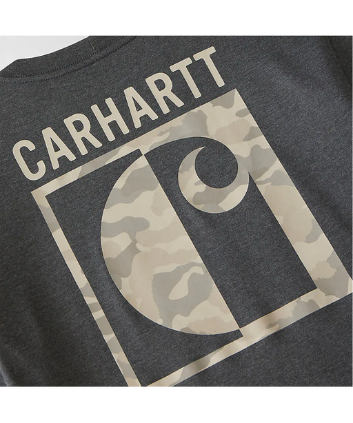 Carhartt Irvine Relaxed Block Camo T-Shirt - Carbon Heather at Dave's New York