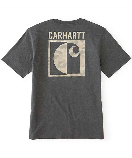 Carhartt Irvine Relaxed Block Camo T-Shirt - Carbon Heather at Dave's New York