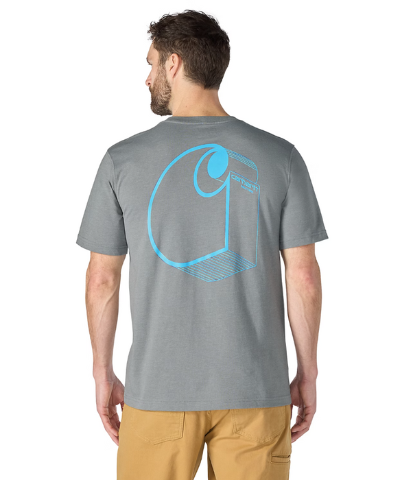 Carhartt Men's Irvine 3D Logo T-shirt - Weathered Ash Heather at Dave's New York