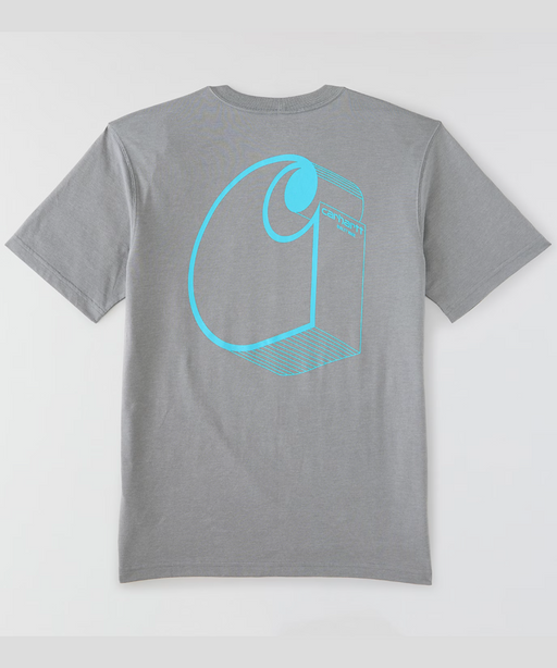 Carhartt Men's Irvine 3D Logo T-shirt - Weathered Ash Heather at Dave's New York
