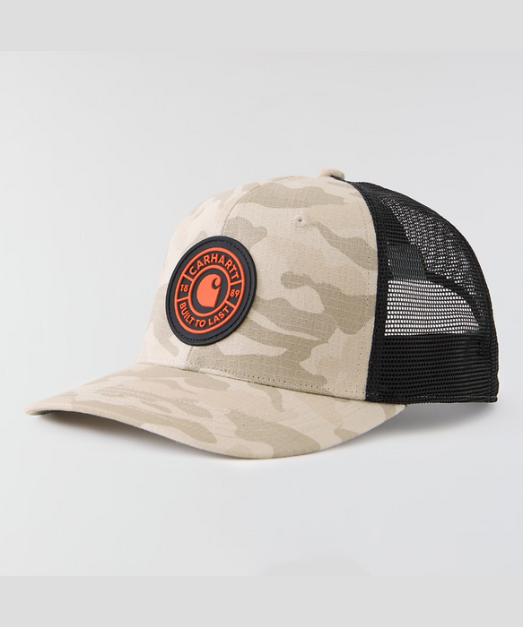 Carhartt Mesh Back Patch Cap - Fossil Tan Camo at Dave's New York