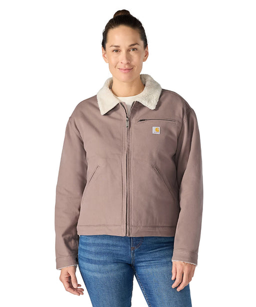 Carhartt Women's Crawford Sherpa Detroit Jacket - Stone Brown at Dave's New York