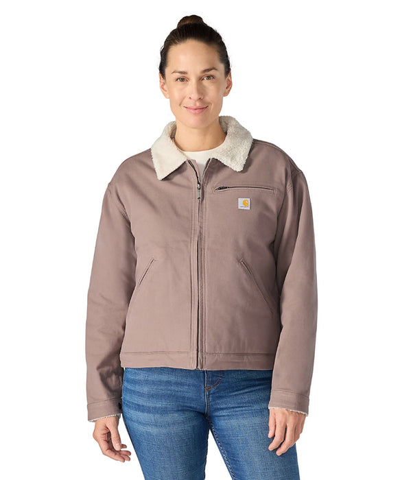 Carhartt Women's Crawford Sherpa Detroit Jacket - Stone Brown at Dave's New York