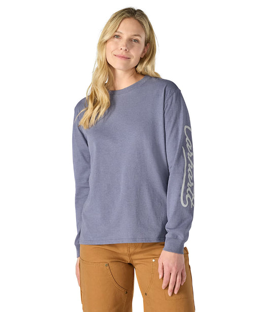 Carhartt Women's Irvine Long Sleeve Logo T-shirt - Approaching Storm Heather at Dave's New York