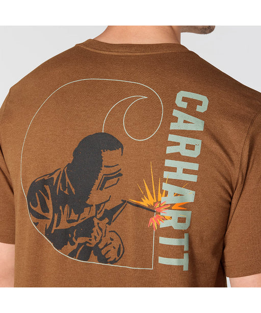 Carhartt Men's Irvine Welded "C" T-shirt - Red Duck Heather at Dave's New York