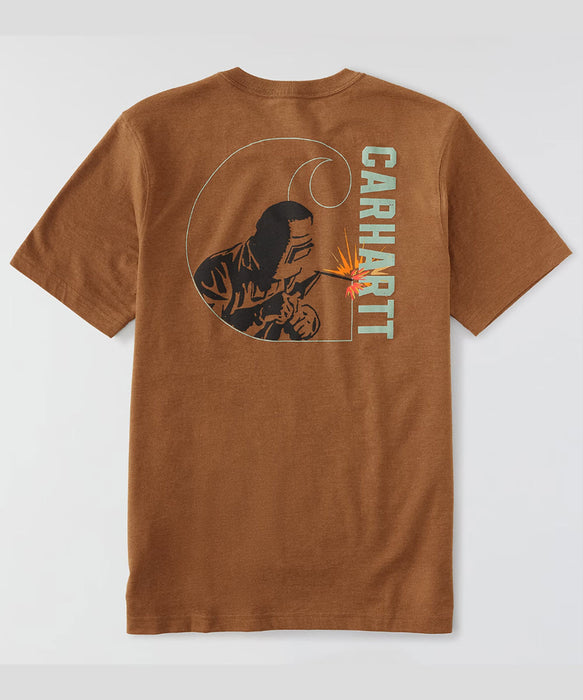 Carhartt Men's Irvine Welded "C" T-shirt - Red Duck Heather at Dave's New York