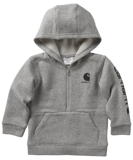 Carhartt Toddler Half-Zip Hoodie - Heather Grey at Dave's New York