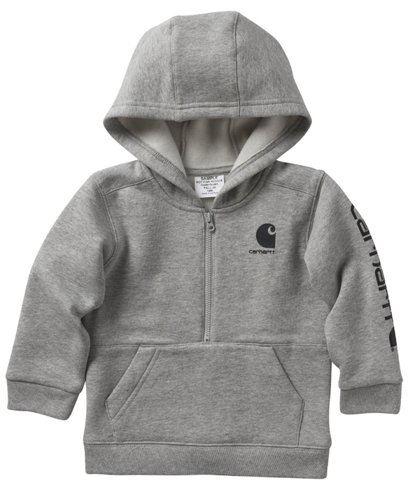 Carhartt Toddler Half-Zip Hoodie - Heather Grey at Dave's New York