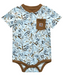 Carhartt Infant Short Sleeve Henley Tools Bodysuit - Starlight Blue at Dave's New York