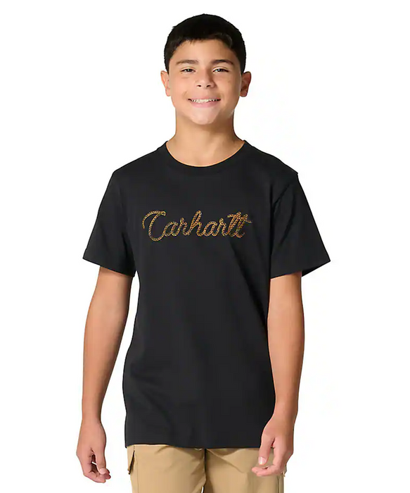 Carhartt Kids Short Sleeve Logo T-shirt - Black at Dave's New York