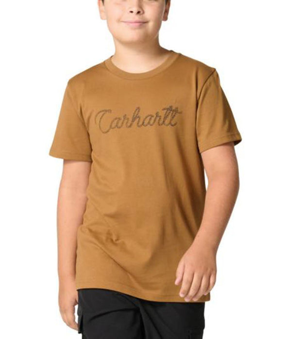 Carhartt Kids Short Sleeve Logo T-shirt - Carhartt Brown at Dave's New York