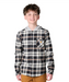 Carhartt Kids Flannel Button-Front Hooded Shirt - Caviar Black at Dave's New York