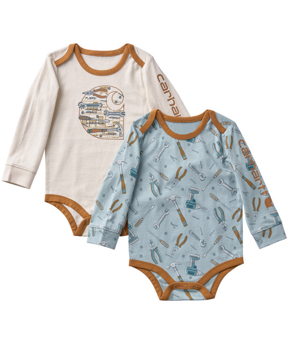 Carhartt Kids Tool Onesies (2-Piece) - Slate