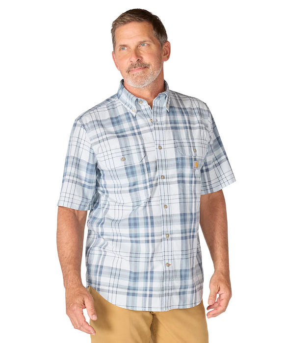 Carhartt Men's Fort Chambray Plaid Shirt - Blue Aura at Dave's New York
