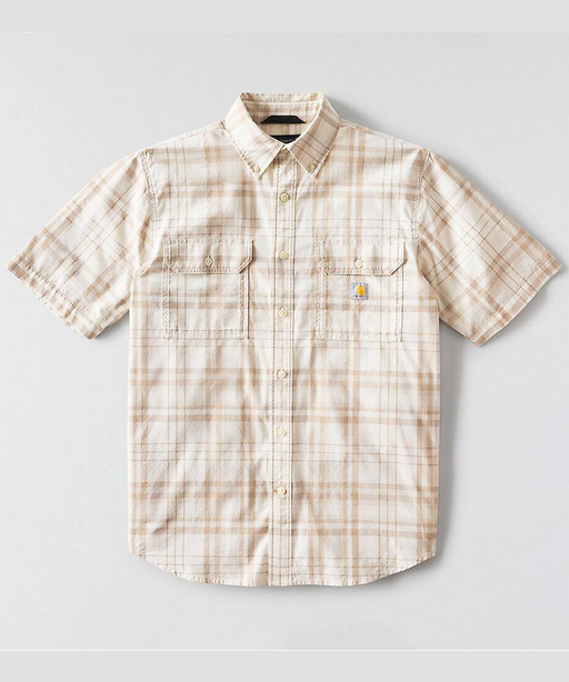 Carhartt Men's Fort Chambray Plaid Shirt - Eggshell at Dave's New York