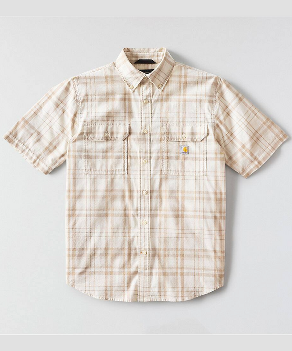Carhartt Men's Fort Chambray Plaid Shirt - Eggshell at Dave's New York