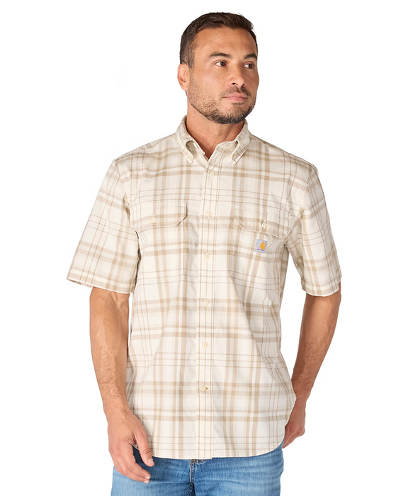Carhartt Men's Fort Chambray Plaid Shirt - Eggshell at Dave's New York