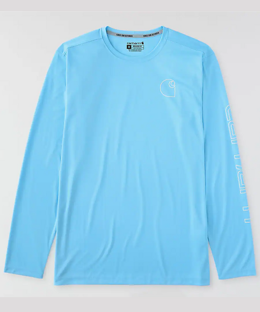Carhartt Men's Force Sun Defender Long Sleeve T-shirt - Blue Gleam Heather at Dave's New York